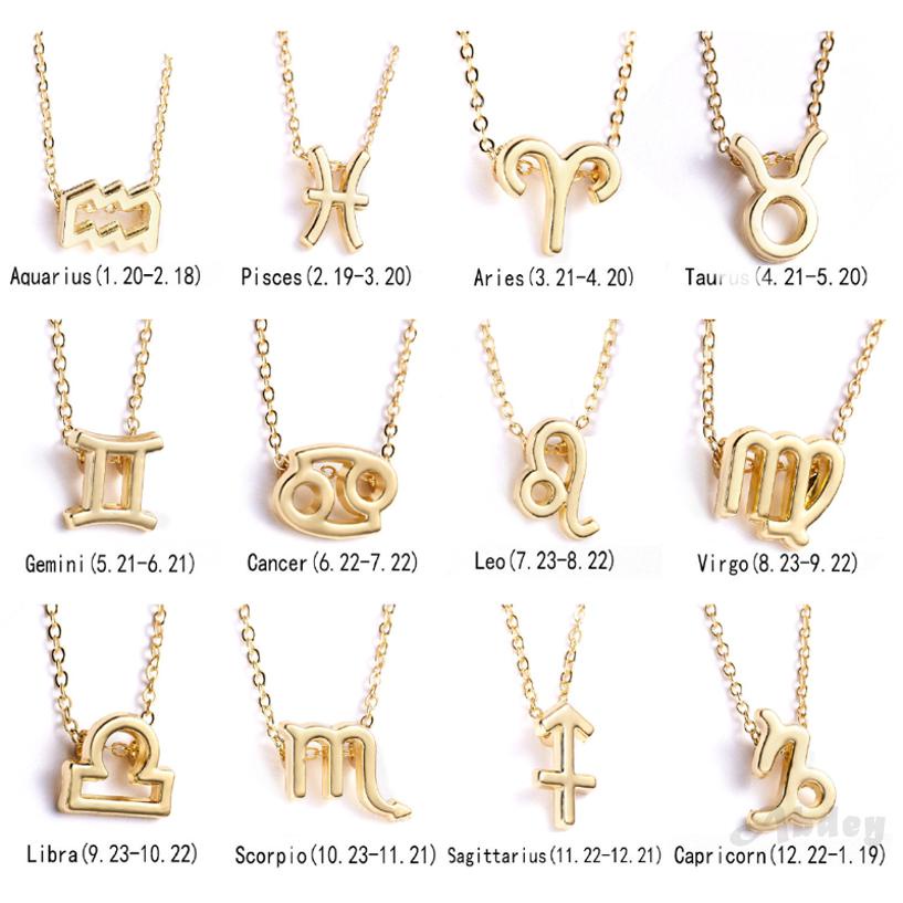 [Abdey] The Zodiac Necklace Gold Alloy Jewelry Wholesale Creative Friend Symbol A Gift 960