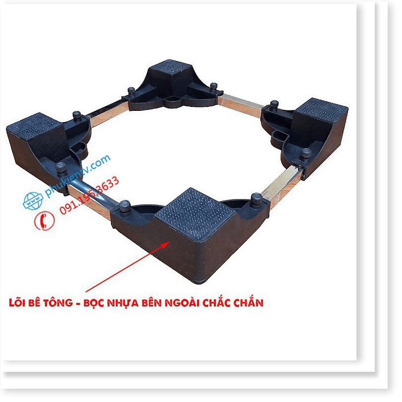 Chân Kệ Kê Máy Giặt Tủ Lạnh Đa Năng - Chân Đế Máy Sấy, Máy Rửa Bát Bê Tông Siêu Dày Chịu Tải 400 Kg