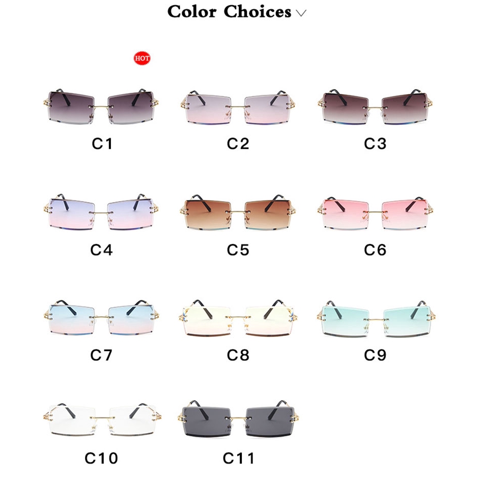 Kính Mát Không Viền Thời Trang Cho Nữ