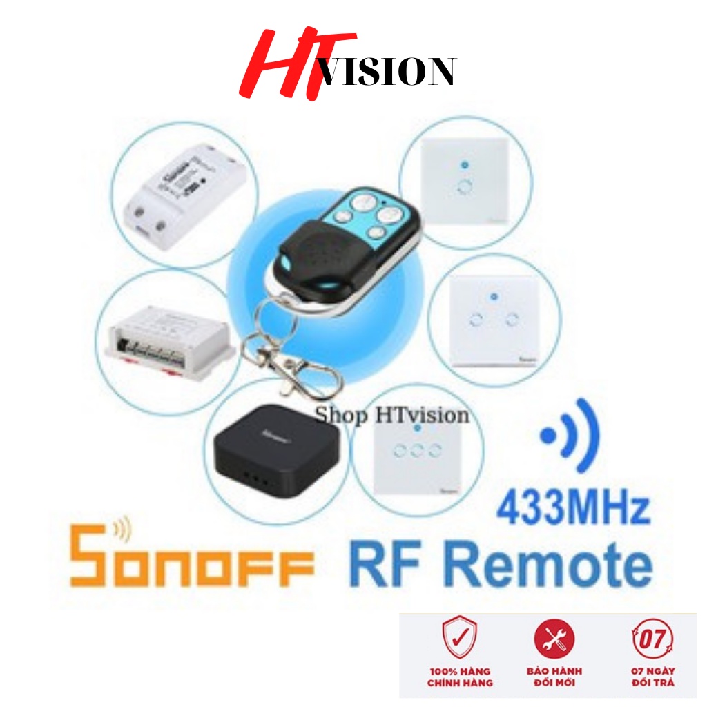 Remote điều khiển từ xa 4 nút RF 433Mhz Sonoff