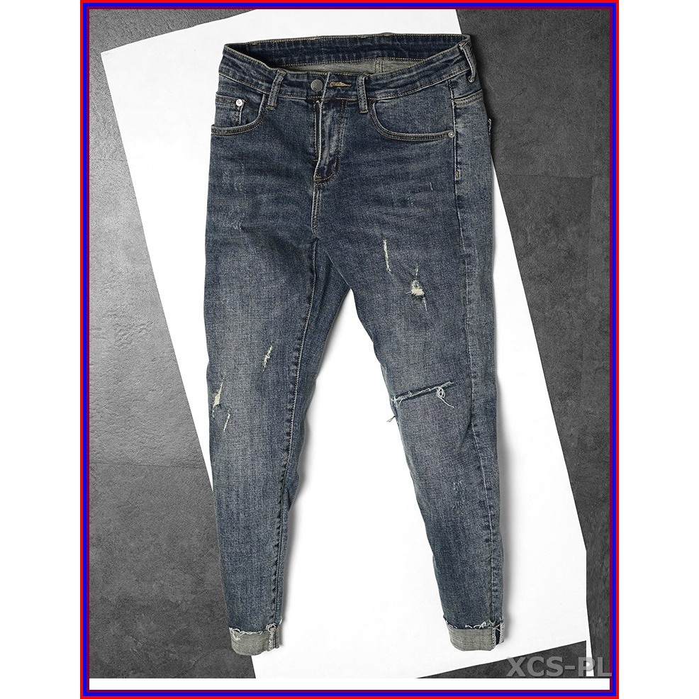 Quần jean nam cao cấp RÁCH GỐI 1 BÊN - CÀO RÁCH 352 không xù lông, không ra màu, chất giãn tốt 352/6