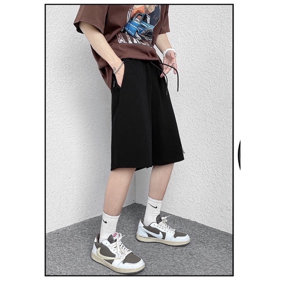 Quần short nam nữ unisex oversize M7(11) from rộng free size dài 50cm