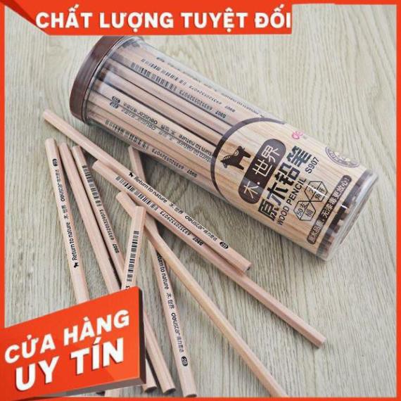 Bút Chì Gỗ Hộp 50c - Chất Liệu An Toàn Bền Đẹp Cho Các Bé