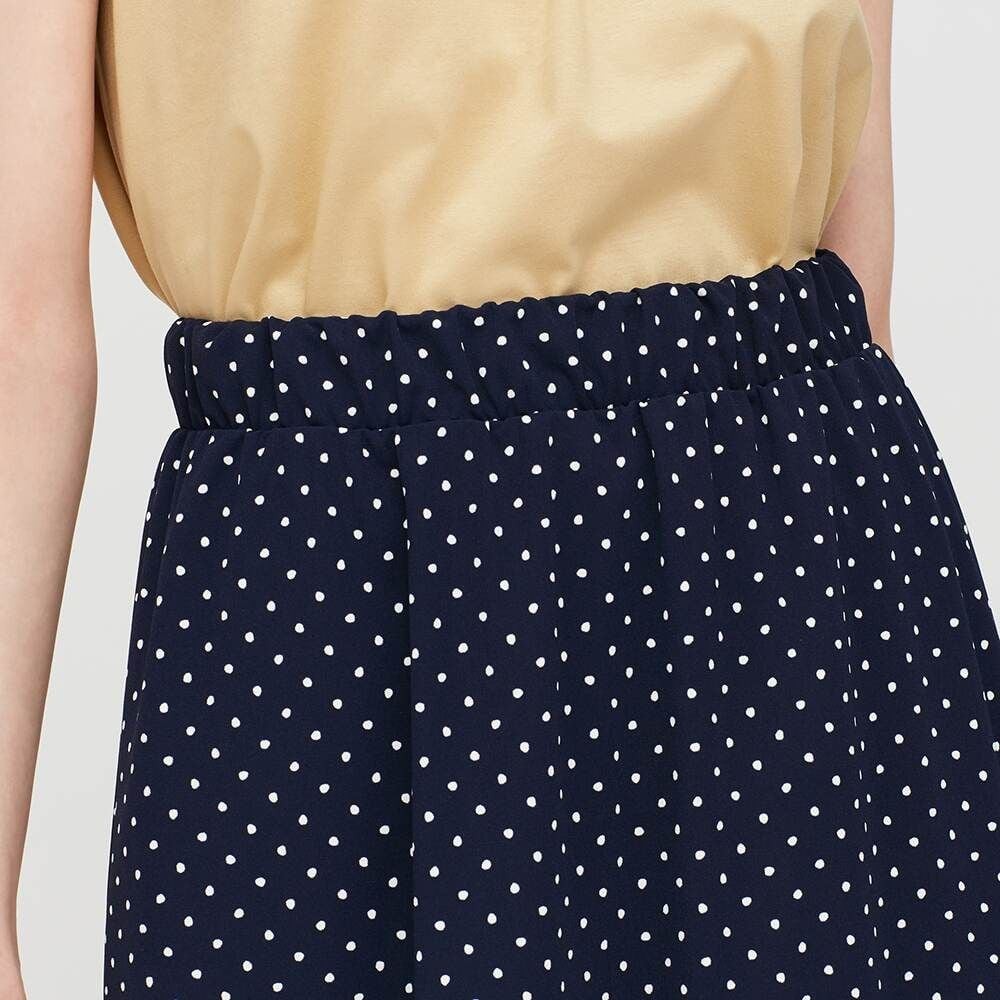 (UNIQLO Nhật chính hãng) NỮ- Chân váy midi chấm bi dáng dài Crape Jersey Skirt | BigBuy360 - bigbuy360.vn