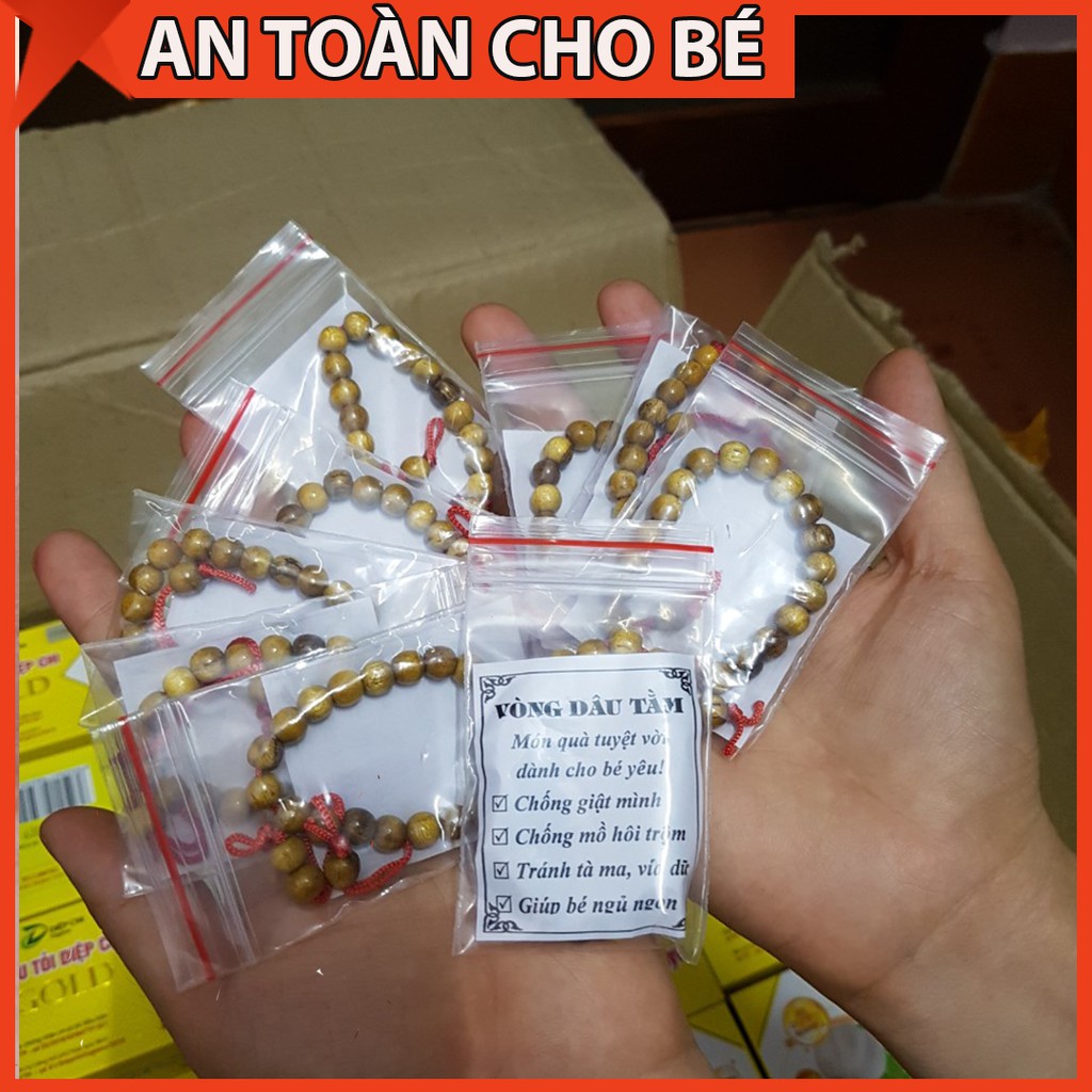 Vòng Dâu Tằm Màu Gỗ Dâu Gốc Cho Bé Ngủ Ngoan