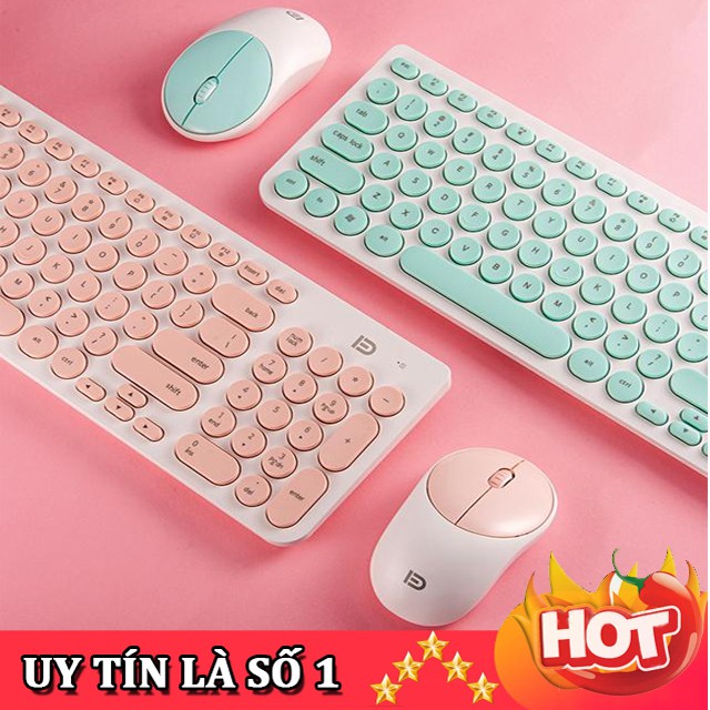 [RẺ NHẤT SHOPPE] Bộ Bàn Phím Và Chuột Không Dây Văn Phòng, Học Tập Forter IK6630 Phím Bấm Cực Êm - Nhiều Màu