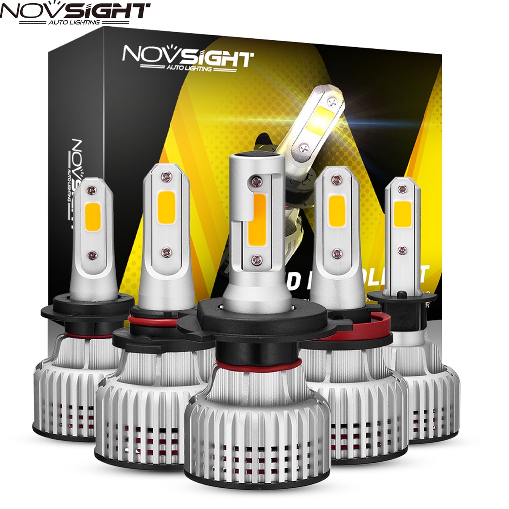 NOVSIGHT Đèn Pha LED Ánh Sáng Vàng N12Y 3000K 10000LM 72W Cho Xe Hơi