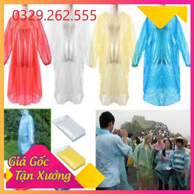 (Sale Khủng)  Sỉ 10 áo mưa 1 lần đủ mầu chất dai siêu bền