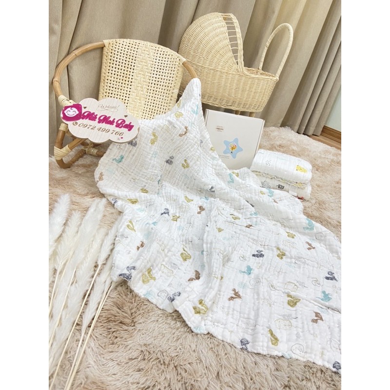 Khăn tắm Muslin 6 lớp xuất Nhật