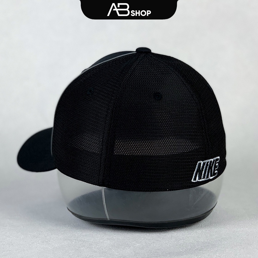 Mũ Lưỡi Trai Nike Nam Cao Cấp Nón Bít Đuôi Đen Xanh Viền Xám AB-30181