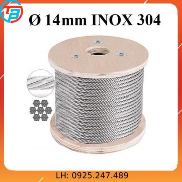 Dây cáp Phi [ 14mm ] INOX 304 CÁP THÉP Thái Bình VinàN