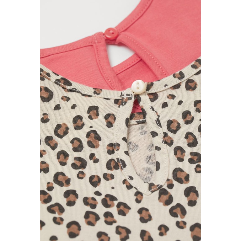 Set dài tay 2 áo hoặc 2 quần hồng legging báo HM H&M_hàng chính hãng authentic