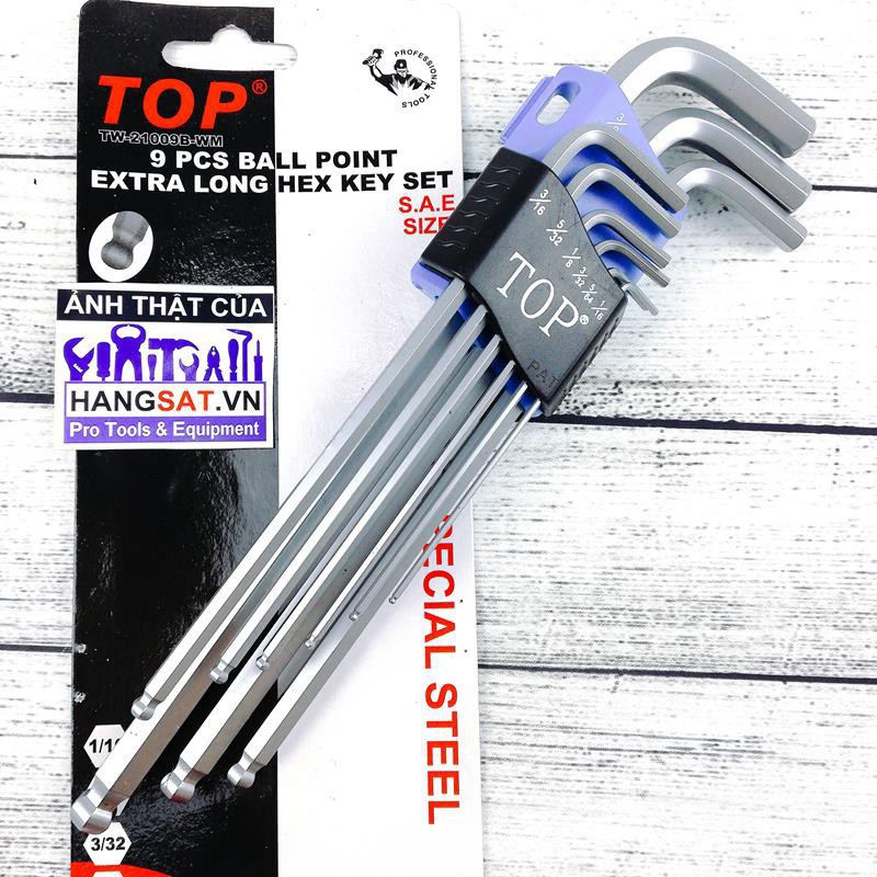 Bộ lục giác 9 chi tiết hệ inch TOP chính hãng taiwan