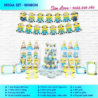 Set Mega Trang Trí Sinh Nhật Chủ Đề Minion