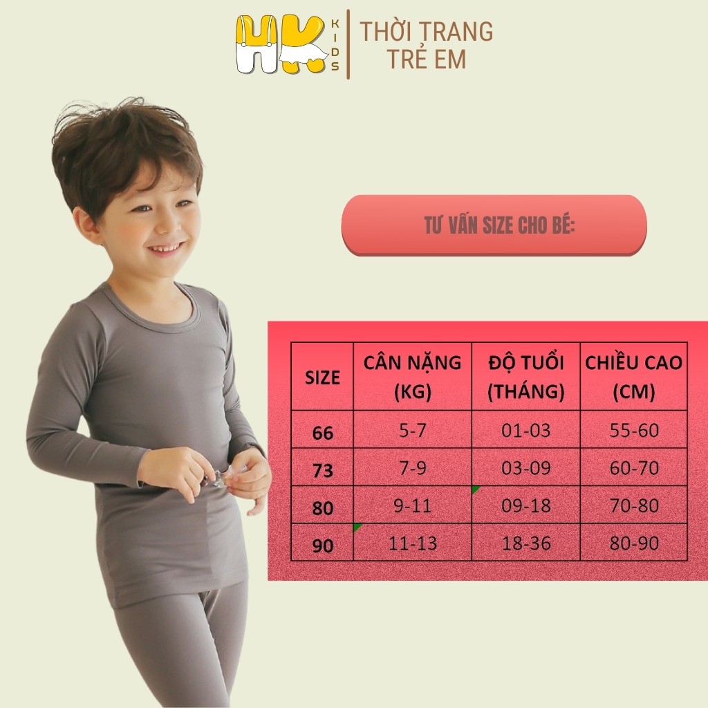 Bộ len cho bé trai từ 0-3 tuổi, chất len 2 lớp cao cấp mềm mịn, kiểu áo le chui đầu họa tiết nổi bật - HK KIDS (mã 0208)