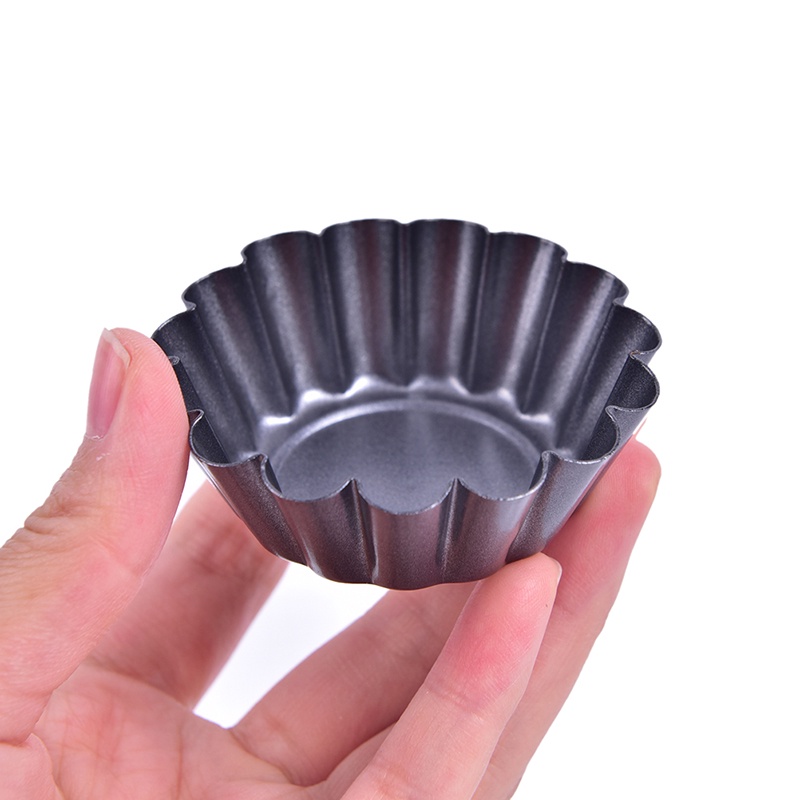 Khuôn Nướng Bánh Cupcake Chất Liệu Thép Carbon Không Dính Có Thể Tái Sử Dụng Tiện Lợi 0527