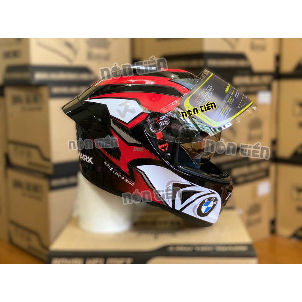 Mũ Full Face 2 Kính Royal M266 bản tem BMW SHARK ĐỎ cực đẹp, MUA 1 mũ  TẶNG 1 quà , Bảo hành 12 tháng