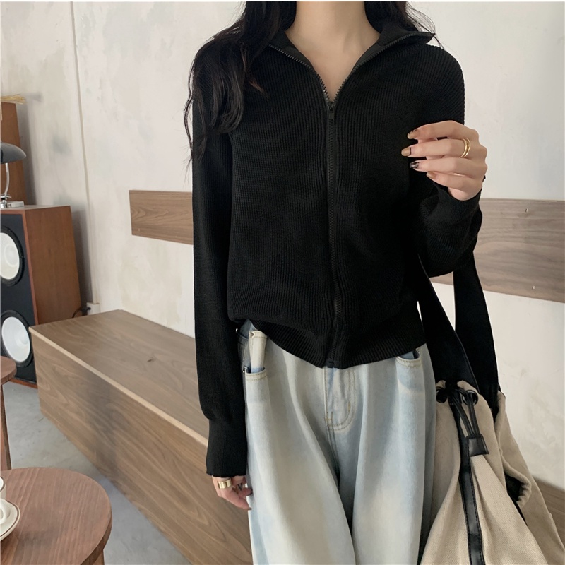 NZN Áo khoác cardigan dệt kim dáng rộng thời trang thu đông mới dễ phối đồ cho nữ