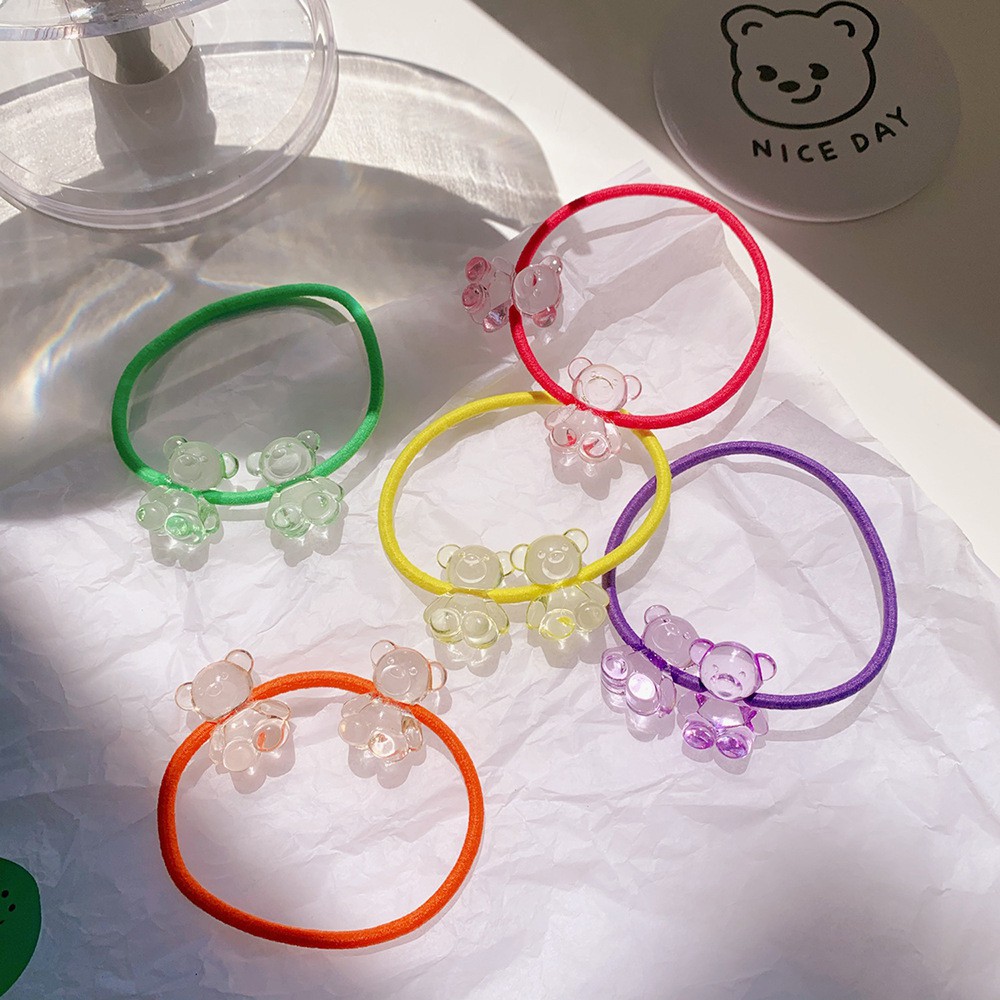 Dây cột tóc thun đính hạt xinh xắn ulzzang