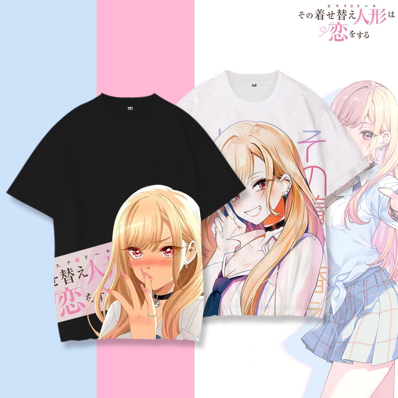 Áo Thun Tay Ngắn In Hình Darling Kitagawa Marin 3D Thời Trang Đường Phố Cho Nam Và Nữ