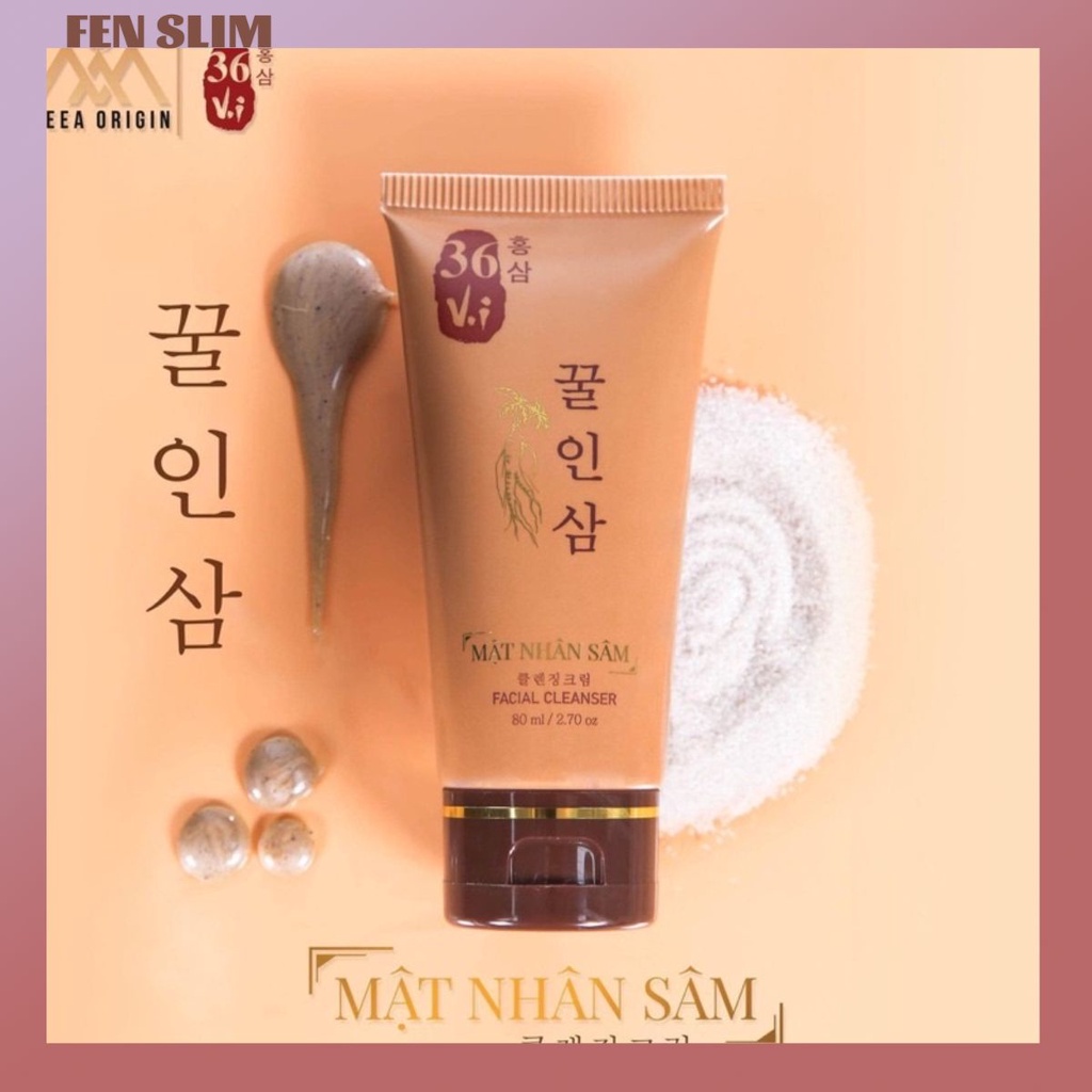 Sữa rửa mặt nhân sâm 36 vị ngăn ngừa mụn, loại bỏ tế bào chết chính hãng MeeA Organic