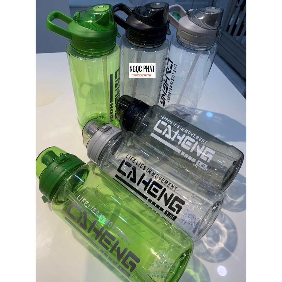 BÌNH NƯỚC THỂ THAO DUNG TÍCH 1.8L, CÓ NẮP LẬT, ỐNG HÚT AN TOÀN TIỆN LỢI