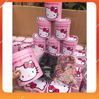 Hộp dây chun buộc tóc hello kitty 2000 dây