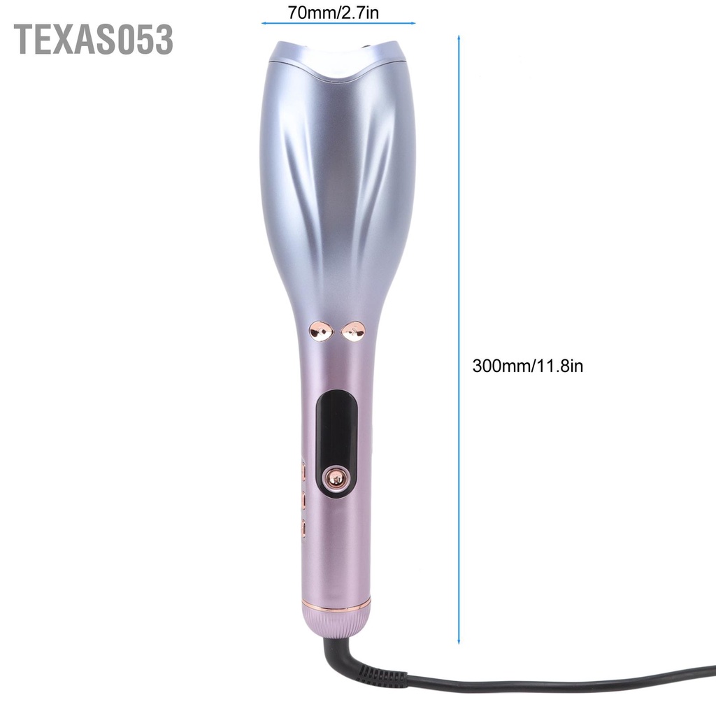 Texas053 Máy uốn tóc tự động Loại hoa hồng Bàn là ngoại xoắn ốc để tạo kiểu 110‑240V