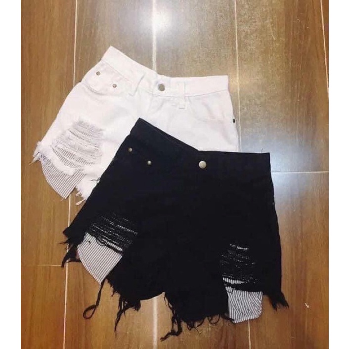 Quần short jean rách túi thailand