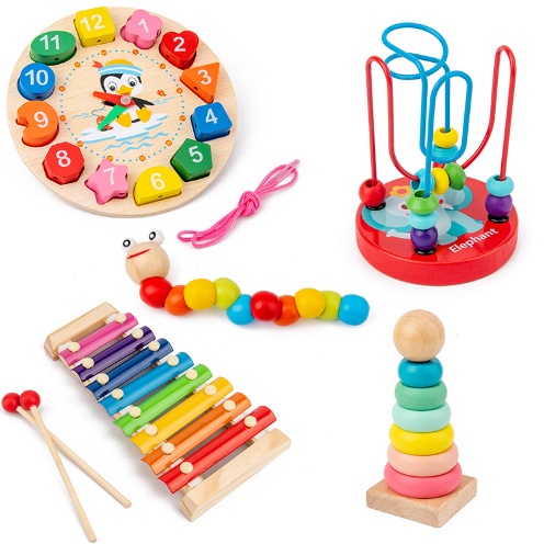 Combo 6 món đồ chơi bằng gỗ phát triển toàn diện cho bé từ 1 đến 6 tuổi