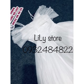 đầm trễ vai siêu xinh ( ảnh thật và video thật 1000%)