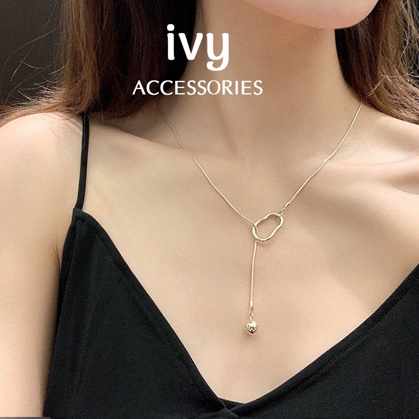 Vòng cổ nữ, dây chuyền nữ sáng xinh, hình giọt nước thanh nhã Ivy.acc C3