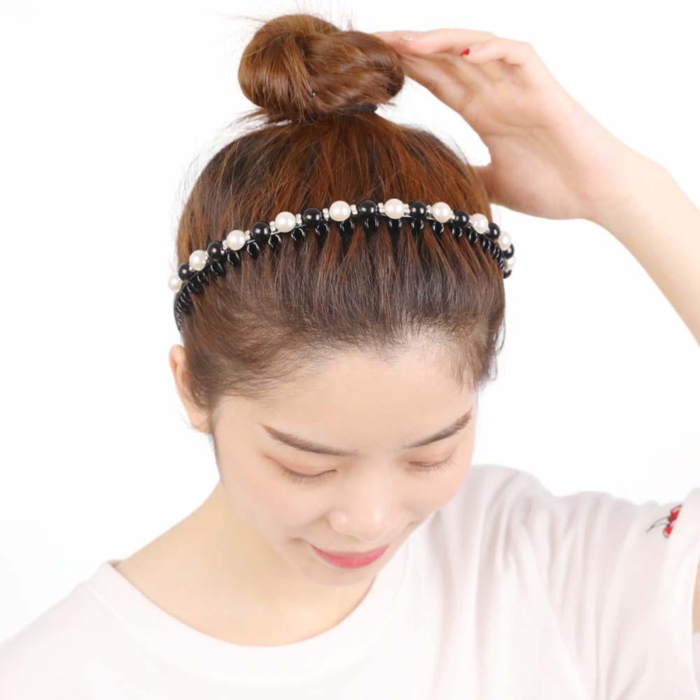 SOMEDAYZL Băng Đô Đính Đá Chống Trượt Thiết Kế Đơn Giản Thời Trang Theo Phong Cách Hàn Quốc