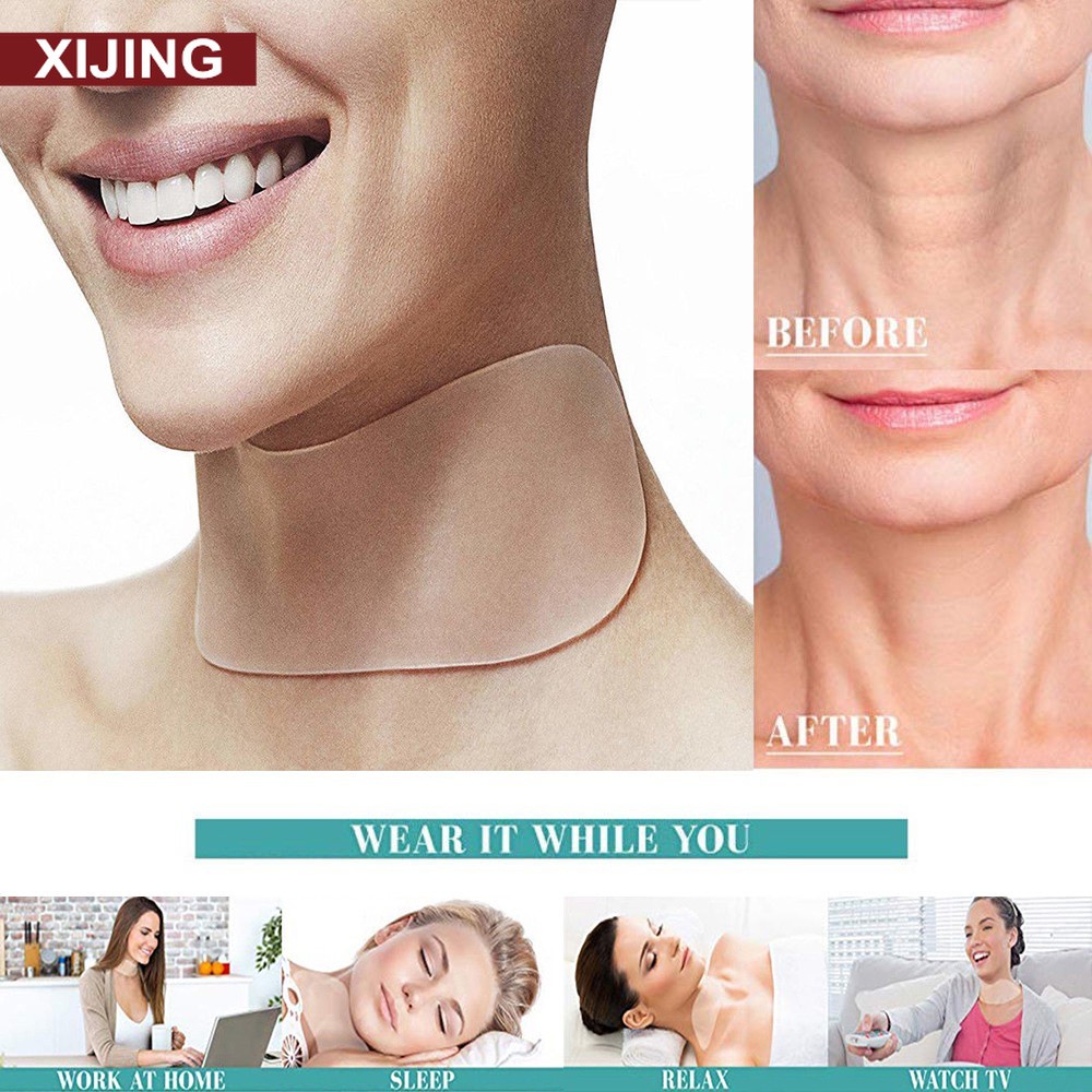 【COD】Miếng dán nâng cổ bằng silicon trong suốt chống nếp nhăn lão hóa có thể tái sử dụng
