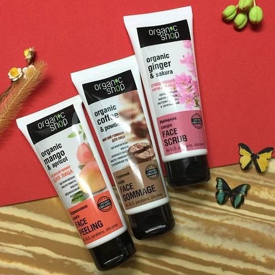 Tẩy Da Chết Mặt Organic Shop Nga