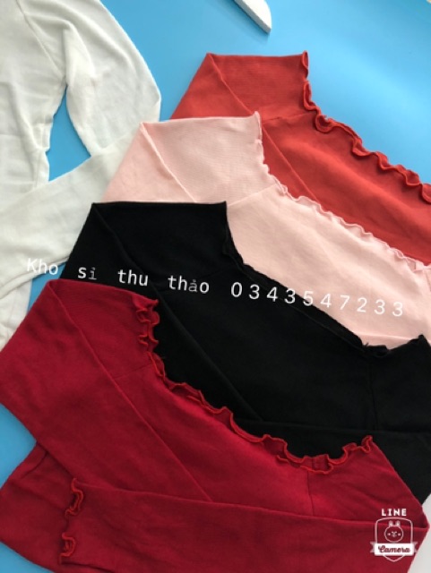 Áo thun gân trễ vai tay dài hình chụp thật kèm video | BigBuy360 - bigbuy360.vn