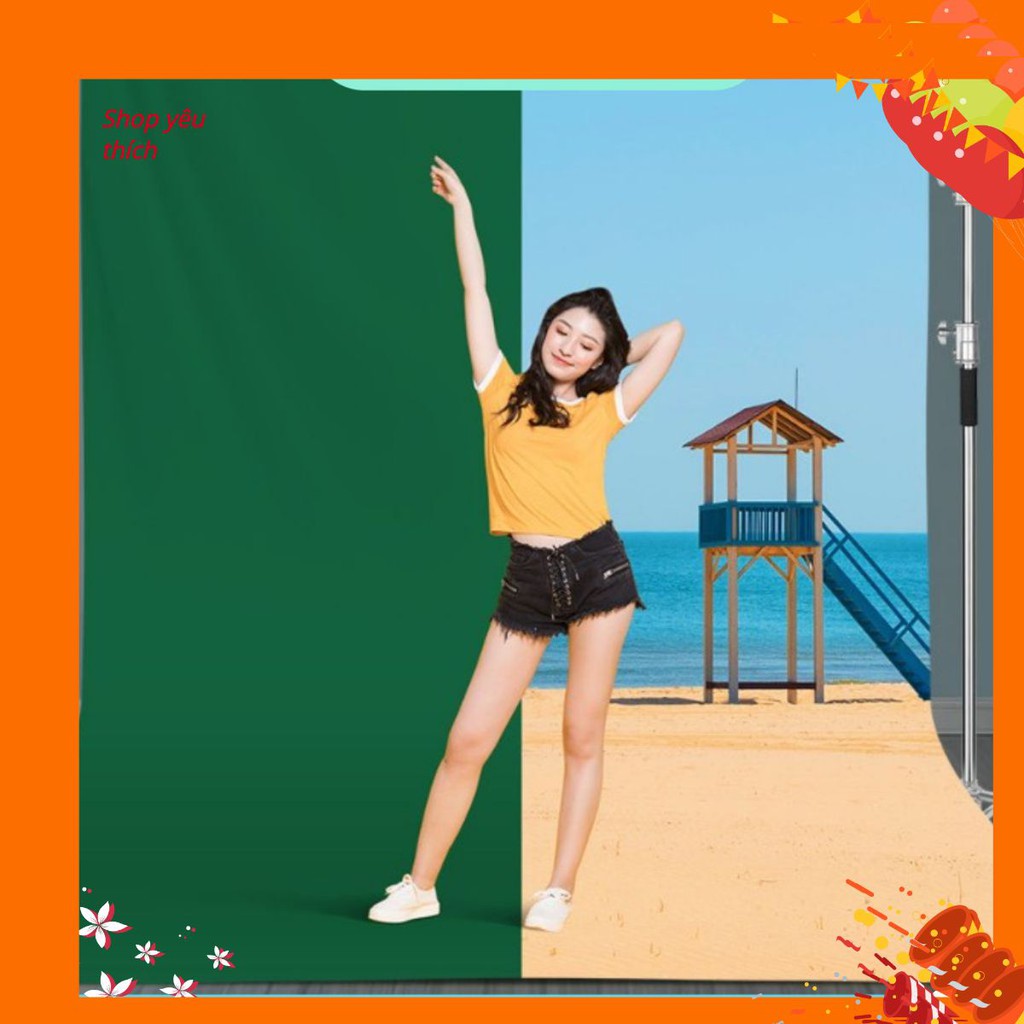 Vải xanh lá cây 100cm x 300cm vải màu xanh lá cây tách nền phông nền vải chụp ảnh