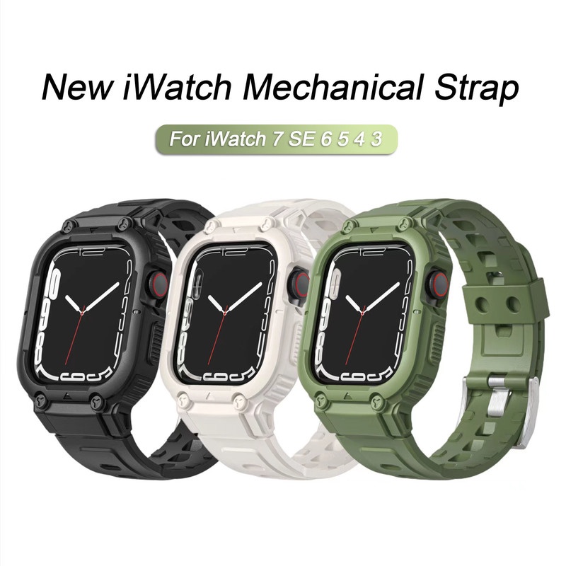 Ốp Dây Đeo Silicone Thay Thế Cho Đồng Hồ Thông Minh Apple Watch Series 7 SE 6 4 5 45mm 41mm Iwatch SE 5 4 40mm 44mm