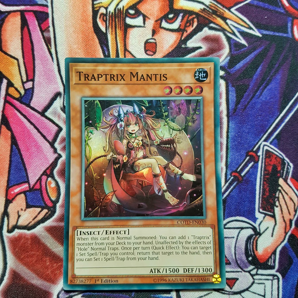 Thẻ bài Yugioh chính hãng | Traptrix Mantis | COTD Super rare.