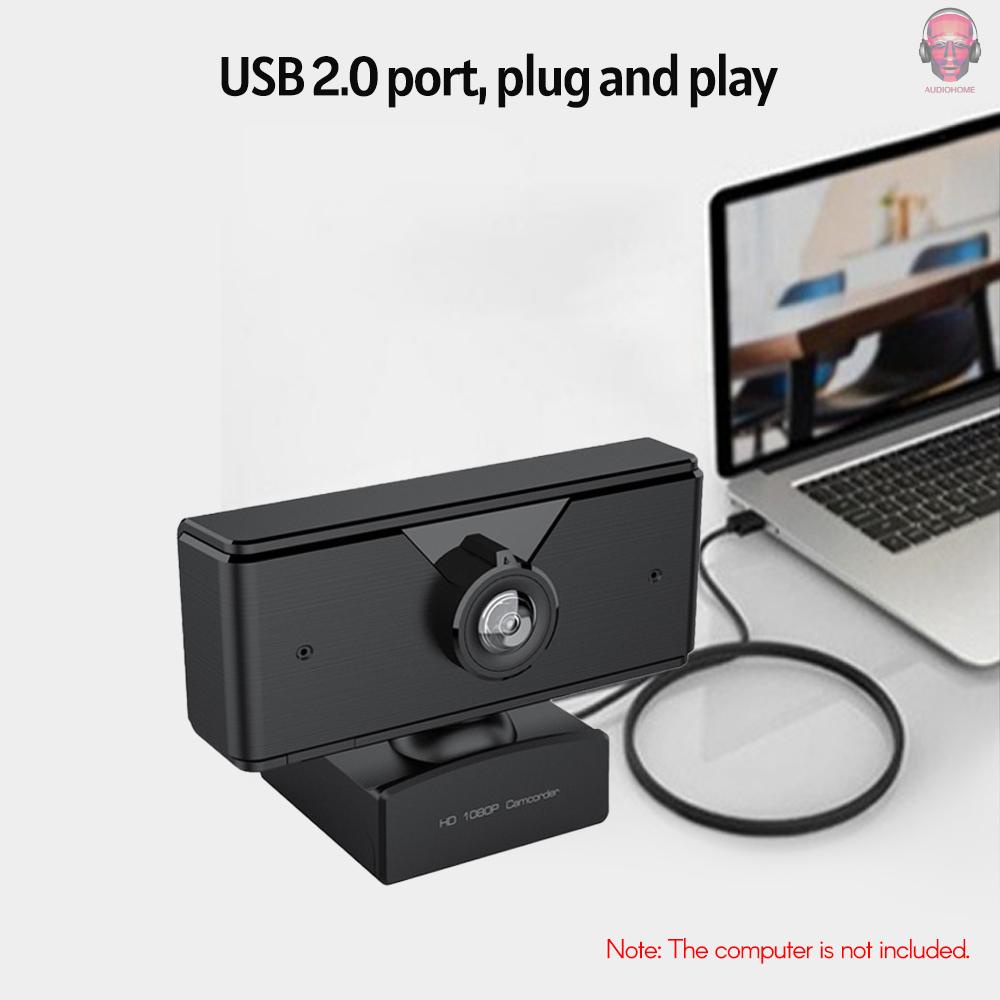 AUDI   1080P High-Definition Webcam Plug and Play PC Camera with Built-in Noise-reducing AUDIcrophone Compatible with Laptop Desktop Computer for live Stream Singing Chatting Online Teaching Conference