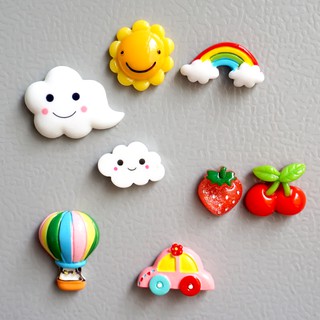 Refrigerator Magnet Small Photo Sticker Message Sticker Decoration Matching Sun Cloud