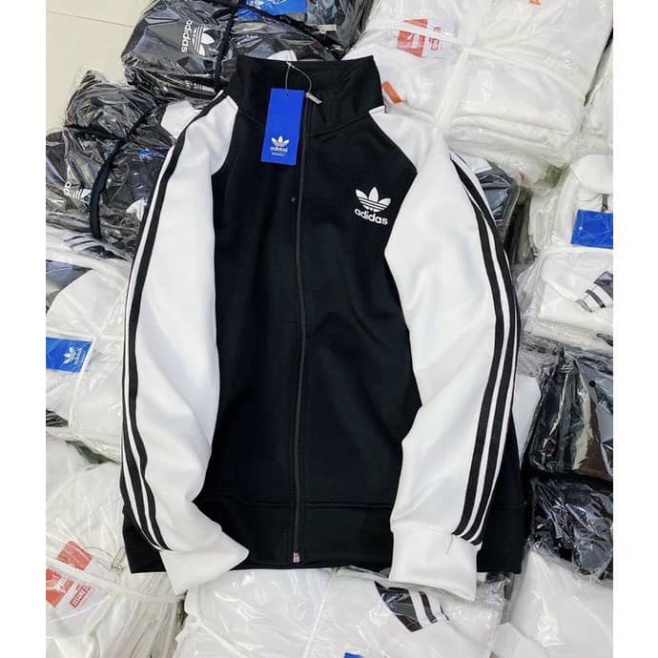 Áo Khoác thể thao nữ, nam áo thu đông chất nỉ Phối 3 Sọc Tay LOGO Adidas Thêu Ngực | BigBuy360 - bigbuy360.vn