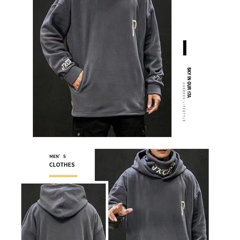 Áo hoodie nam bằng nhung size lớn 8xl 50-150kg phong cách thể thao