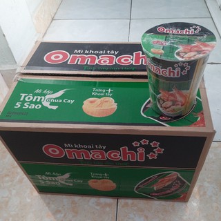 Mì Omachi Tôm Chua Cay 67g thùng 24 ly