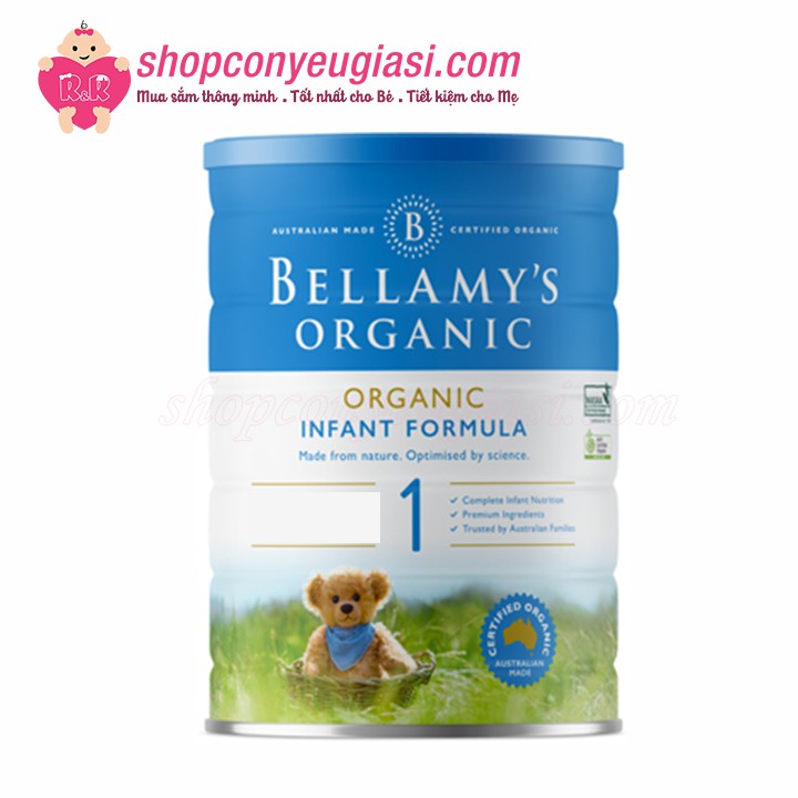 Sữa Bột Bellamy's Organic Công Thức Số 1/Số 2/Số 3 - 900g - Mẫu Mới (date xem phần mô tả)