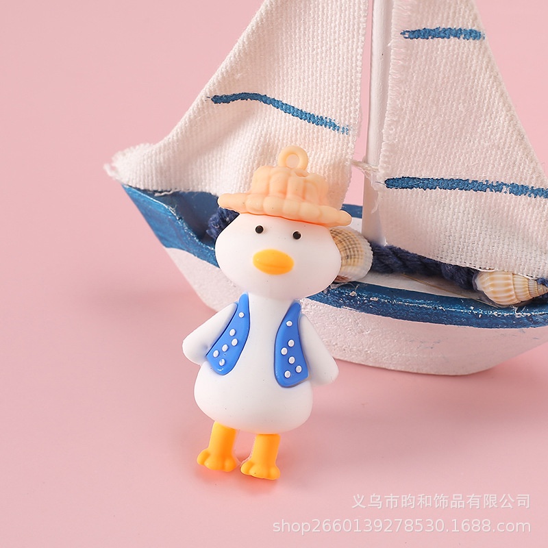 Móc Khóa Trang Trí Bể Cá Hình Chú Vịt Dễ Thương