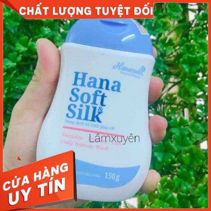 Dung Dịch Vệ Sinh Hana Soft Silk Chính Hãng 150G  Siêu thơm mát _an toàn _kháng khuẩn cao _tự tin_thoải mái