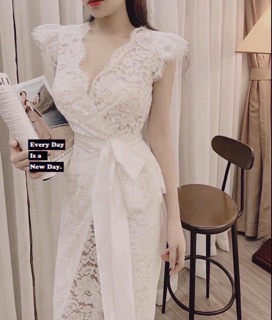 ĐẦM REN CÁNH TIÊN CỘT EO (KÈM VIDEO HÌNH THẬT)