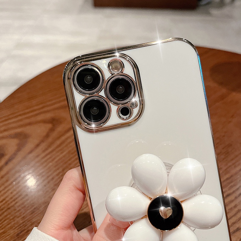 Ốp Điện Thoại Dẻo Họa Tiết Hoa Đính Kim Cương Lấp Lánh Kèm Giá Đỡ Nhẫn & Dây Đeo Cho  Samsung Galaxy S23 S22 S21 S20 S10 S9 Note 8 9 10 Note 20 Ultra S21 S20 FE A7 J4 J6 Plus 2018 J3 J5 J7 Pro J2 Prime A750
