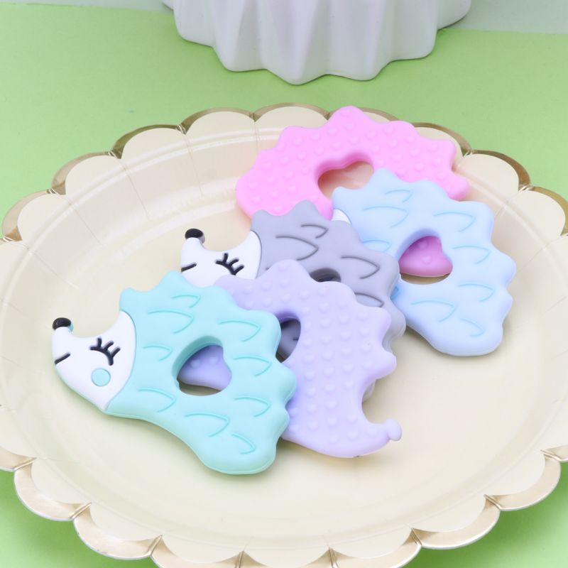 Đồ Chơi Gặm Nướu Hình Nhím Bằng Silicone Không BPA Dành Cho Trẻ Em